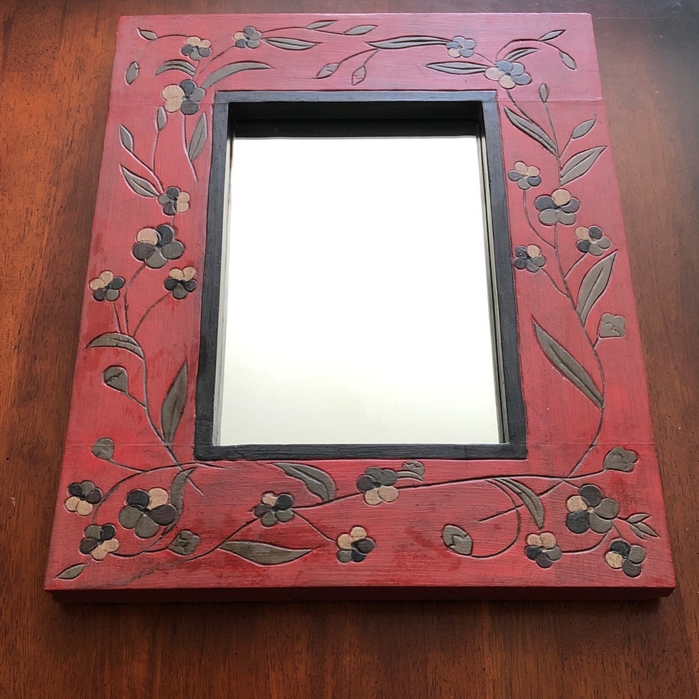 Vintage Hand Painted Mirror